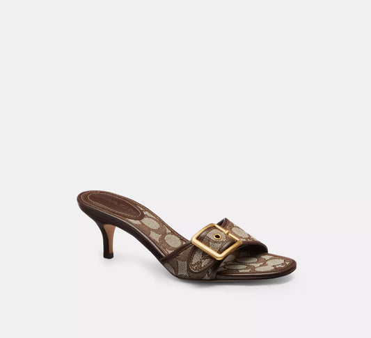 Coach Margot Sandal In Signature Jacquard